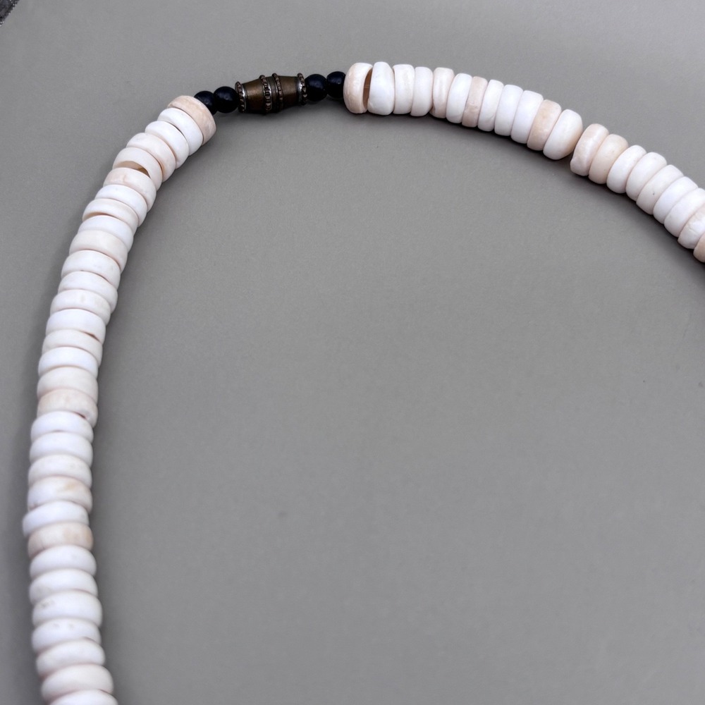 Vtg Hawaiian Puka Shell Beaded Necklace Beach Jewelry Surf 19.25 - Picture 4 of 8